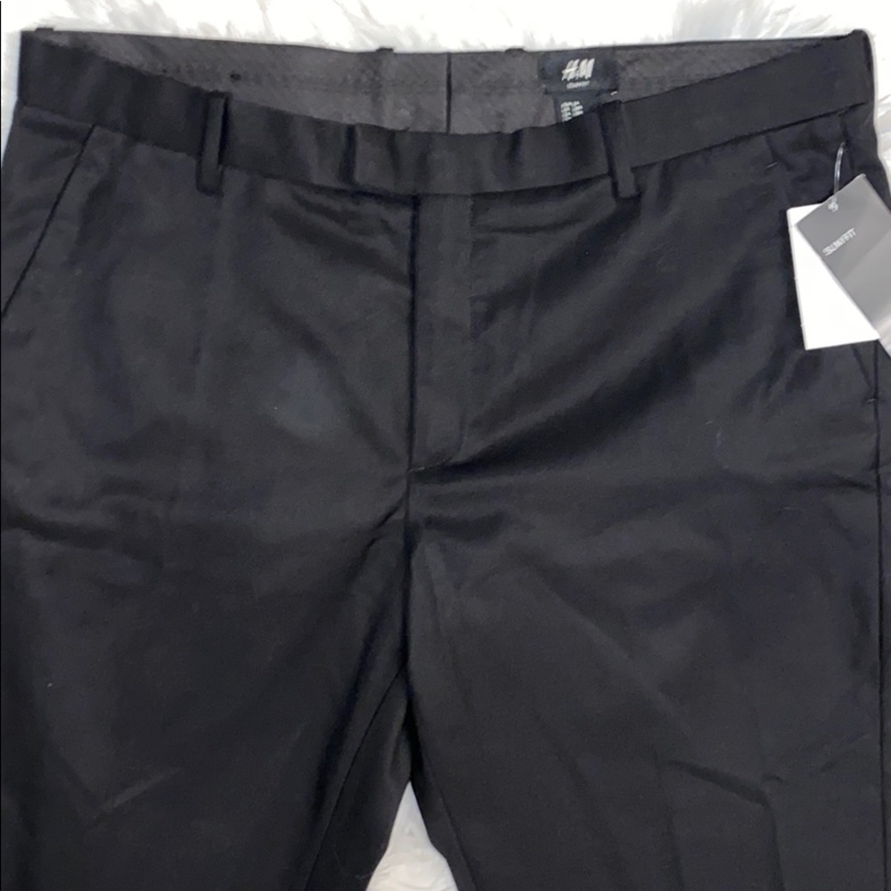 H&M Men’s Slim Fit Black Dressy Pants